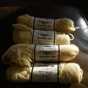 4 Vintage Small Skeins Tapestry Wool Needlepoint Yarn - Color N304A - 40 yds ea